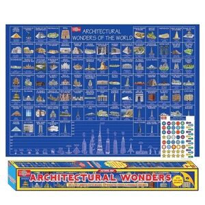 T.S. Shure Schematics of the World Architecture Pictorial Poster puzzle new